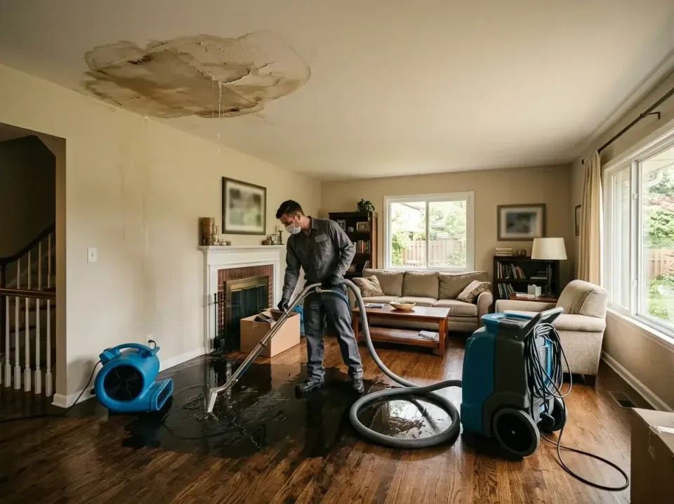 attic-pipe-burst-ceiling-drip-008 — frequently asked questions, Water Damage Restoration & Carpet Care in Glendale, MO